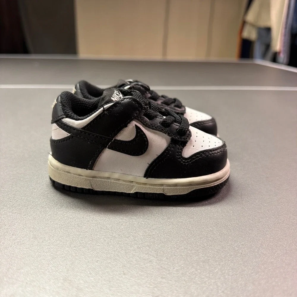 Nike Dunk Low Panda Black White Toddler Sneakers CW1589-100 Size 4C